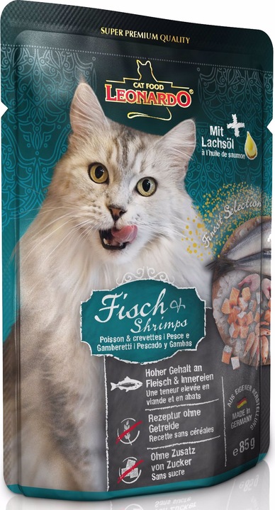 Produktbild Leonardo Cat Food Fisch & Shrimp (Adult, 1 Stk., 85 g)