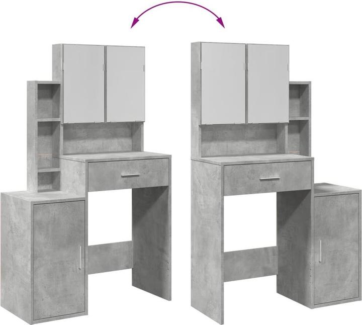 Produktbild vidaXL Schminktisch mit Schrank (80 x 35 x 132 cm)