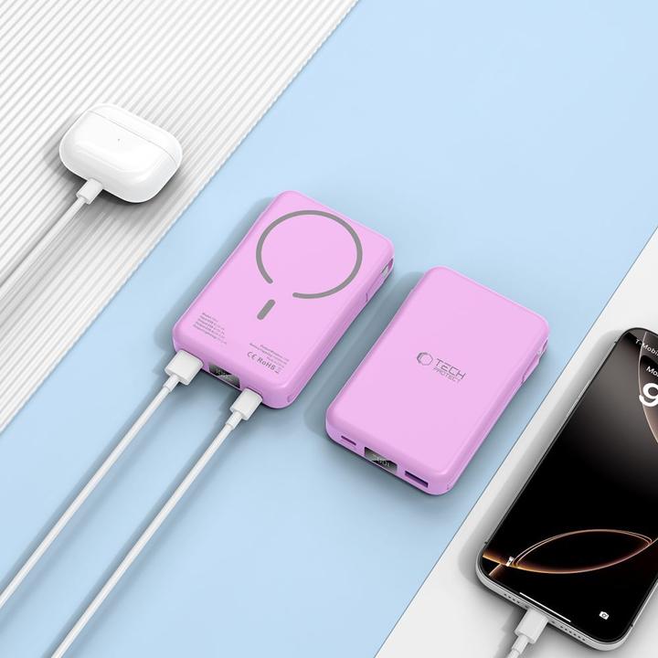 Actual product image Tech-Protect PB31 MagSafe 10000mAH Power Bank - Purple (15 W)