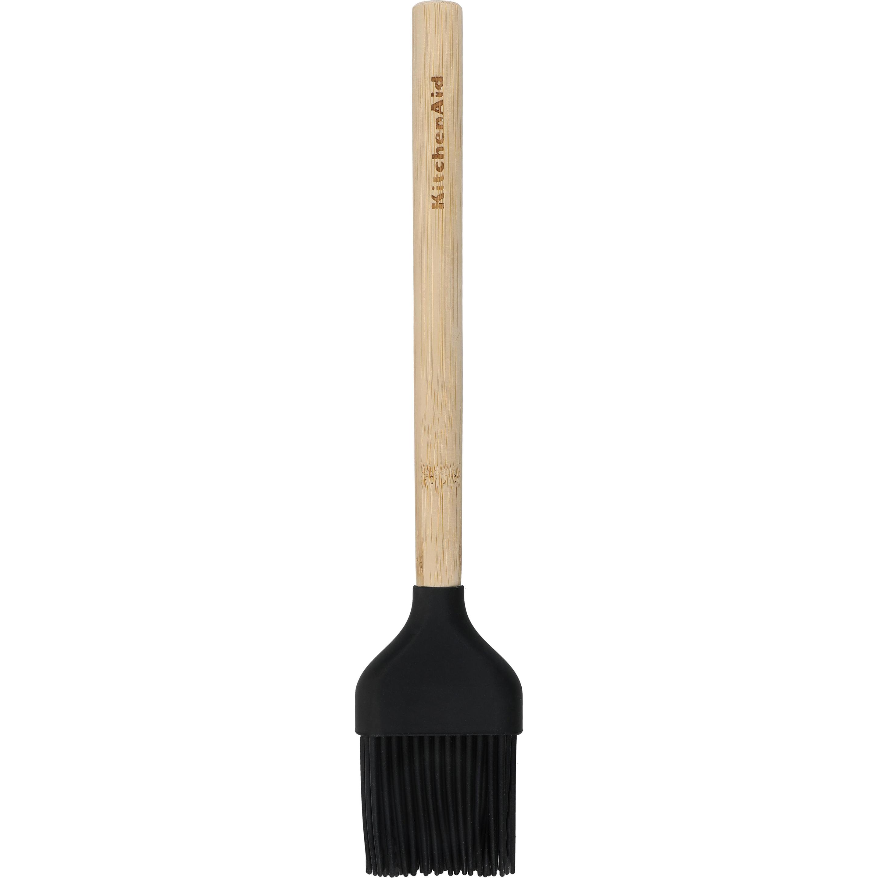 KitchenAid Bamboo Basting Brush with Heat Resistant and Flexible Silicone Head, Backutensilien, Mehrfarbig