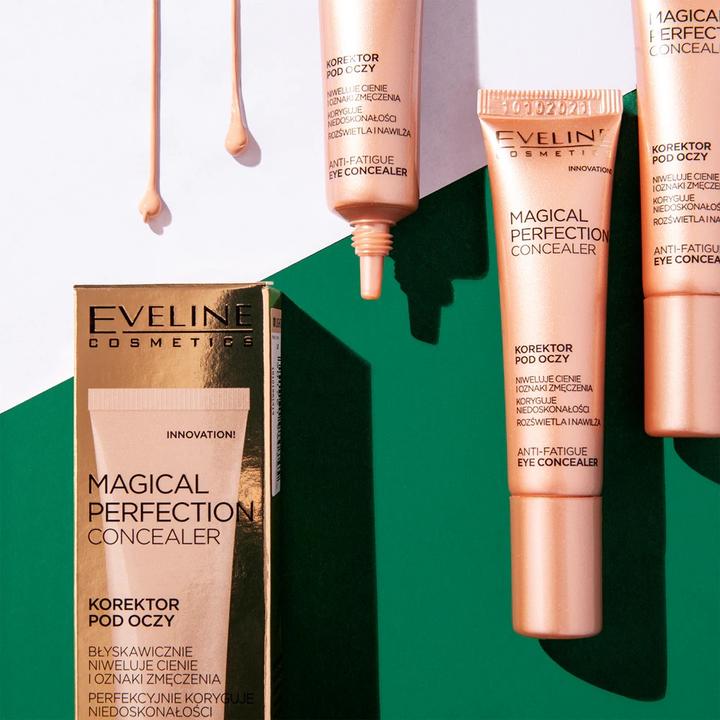 Actual product image Eveline Magical Perfection Concealer Under Eyes Eliminating Shadows And Signs Of Fatigue 01 Light (Light)