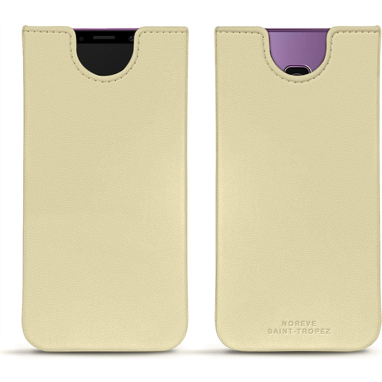 Noreve Lederschutzhülle (Samsung Galaxy S9+), Smartphone Hülle, Beige