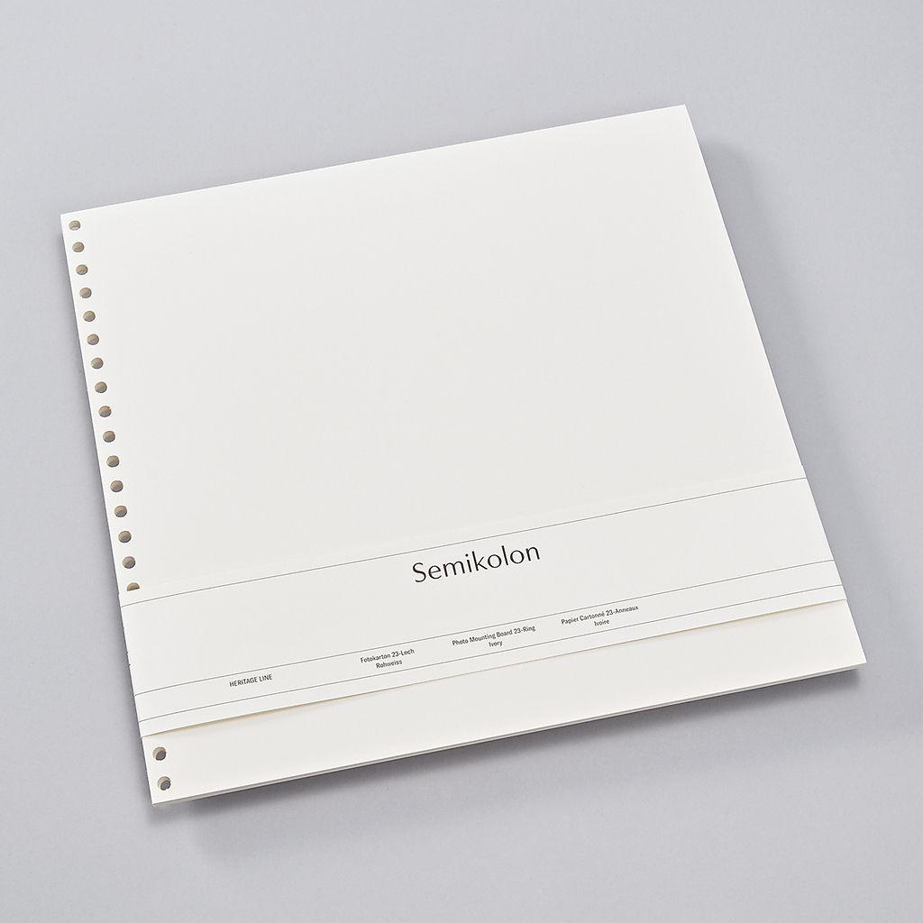 Semikolon 23 Loch rohweiss, Fotopapier, Weiss
