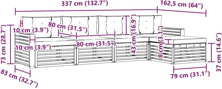 Produktbild vidaXL Outdoor-Sofa