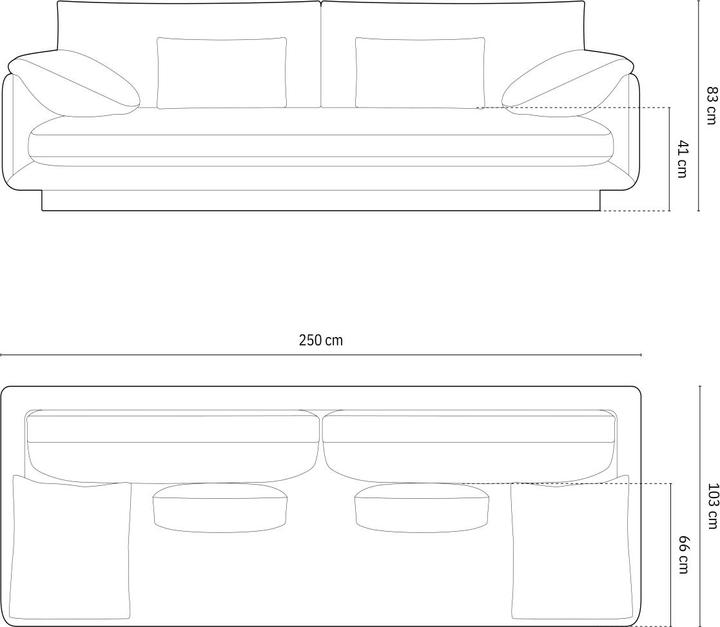 Actual product image Micadoni Sofa, "Torino", 4 Seats, 250x103x83 Made in Europe (Corner sofa)
