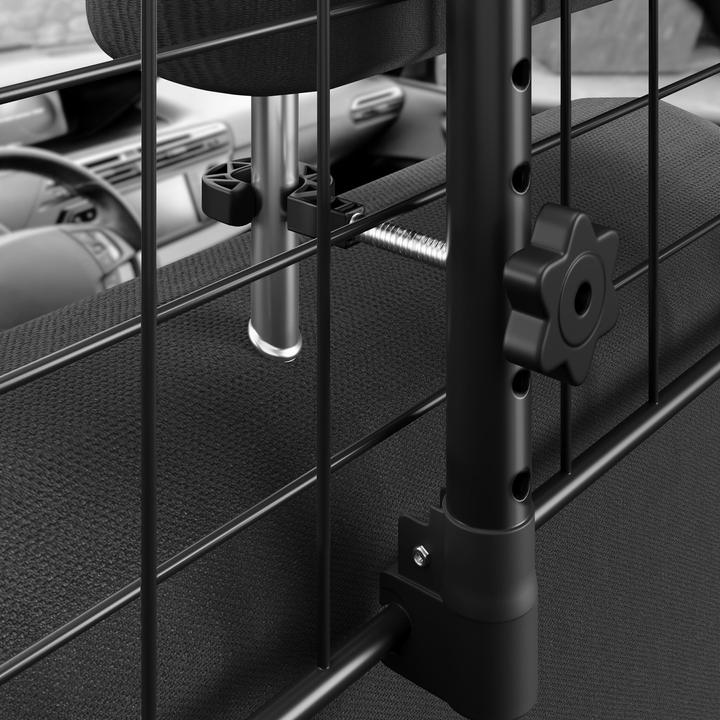 Produktbild tectake Hundeschutzgitter Balu, breitenverstellbar, 2 Anschnallgurte (Hund, Faltbar)