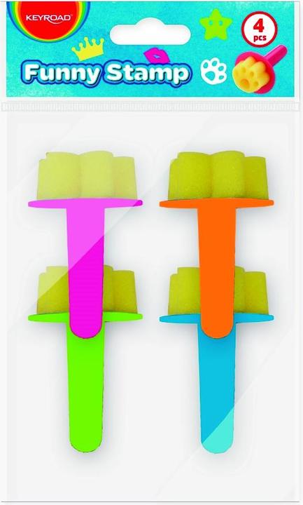 Produktbild Keyroad Schaumstoffstempel zum bemalen, 4 stk., verschiedene formen, anhänger