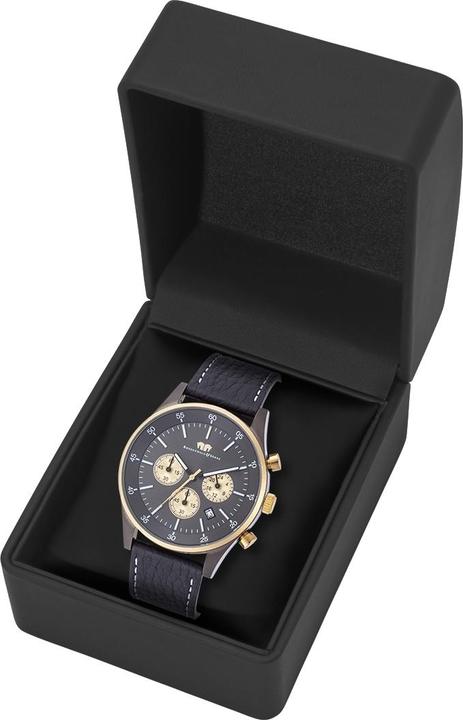 Produktbild Herren Chronograph Goodwill Echtleder Schwarz - 29870 (Chronograph, 43 mm)
