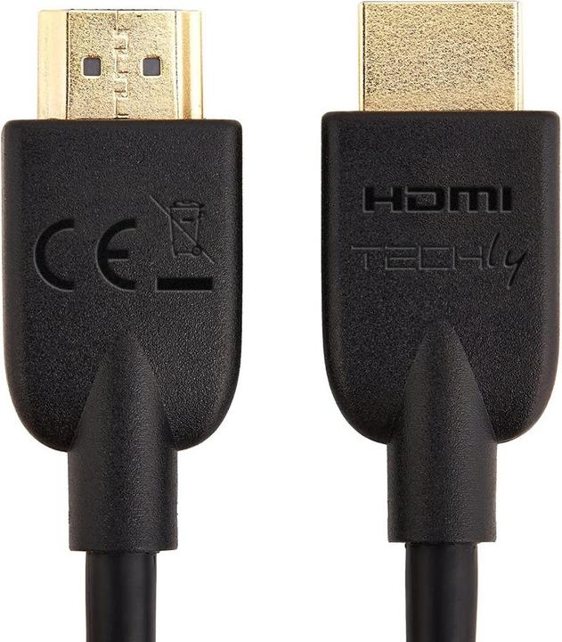 Actual product image Techly HDMI 4K 60Hz High Speed Connection Cable with Ethernet black 1m (1 m)
