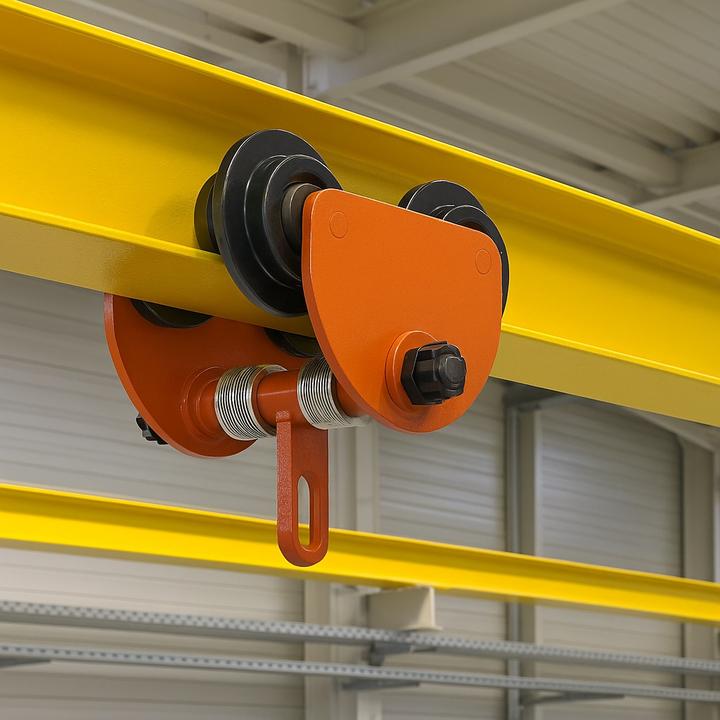 Image du produit XPOtool HD Chariot porte-palan manuel 2000kg Largeur de la bride réglable 100-125mm Chariot manuel