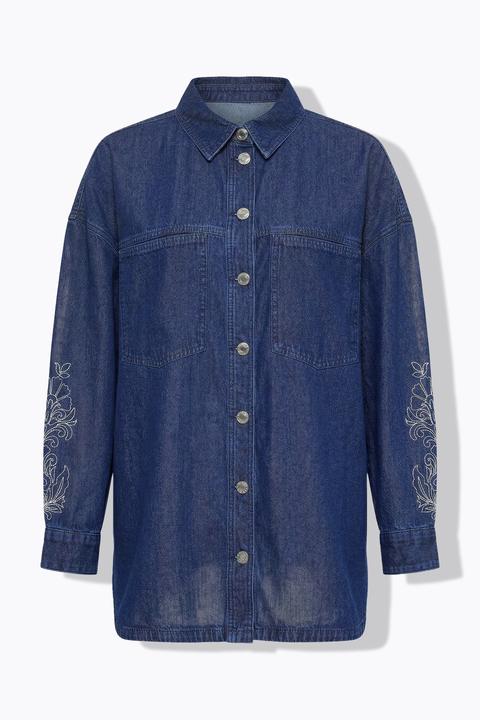 Immagine prodotto Studio Untold Camicia in denim, taglio oversize, ricamo sulle maniche (46)