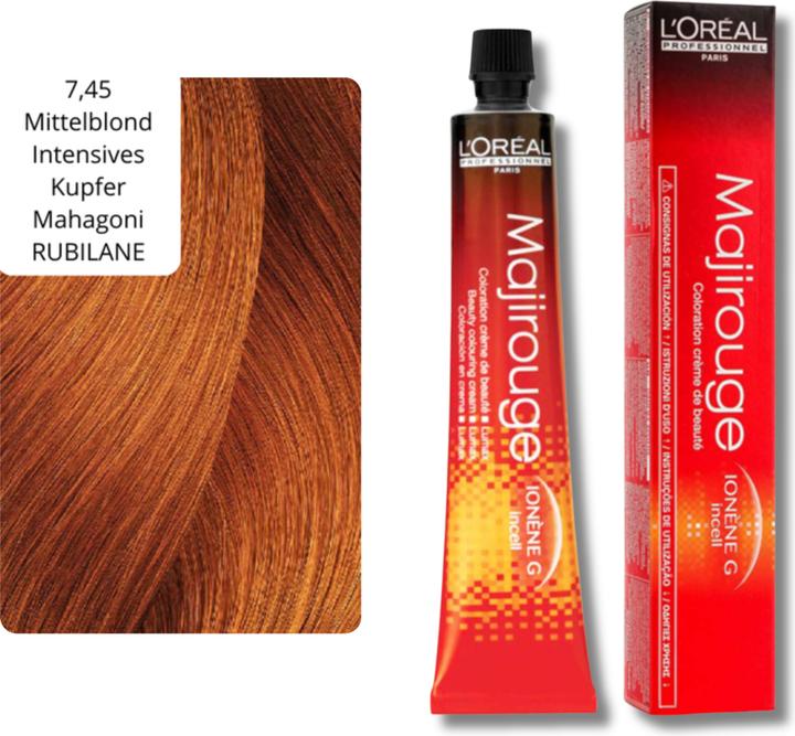 Produktbild L'Oréal Professionnel Majirouge Rubilane (7,45 mittelblond intensives kupfer mahagoni)