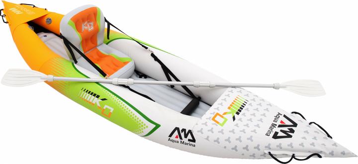 Image du produit Aqua Marina Kayak 312x83 cm pour 1 personne avec siège pneumatique dossier réglable sac de transport réparations (1 pers.)