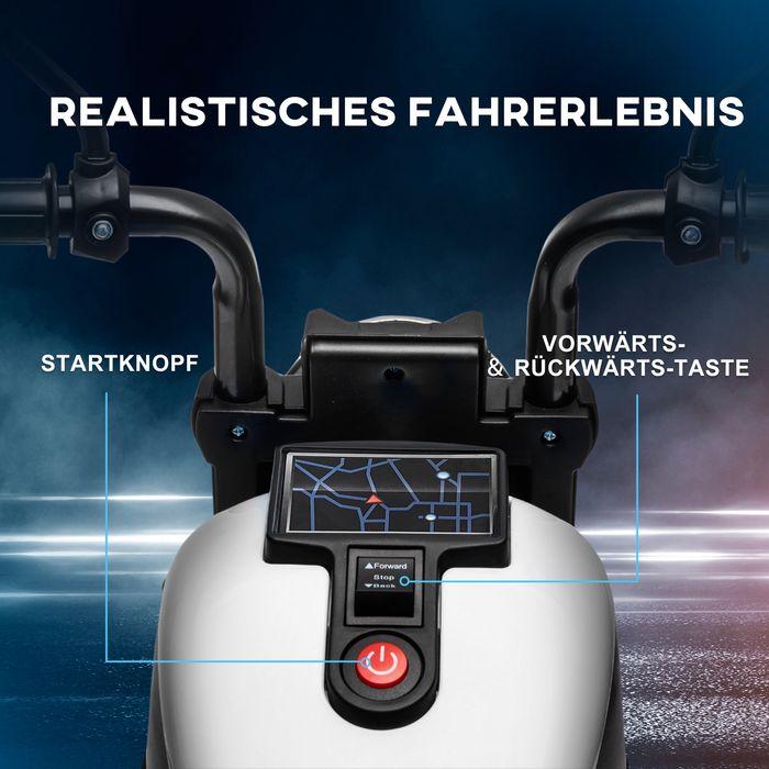 Actual product image Swisshandel24 Elektro-Kindermotorrad, LED-Scheinwerfer, abnehmbare Stützräder, bequemer Sitz, Rot/Schwarz (6 V)