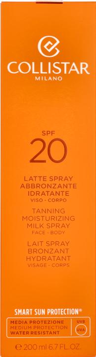 Immagine prodotto Collistar CS Sun - Latte spray idratante abbronzante SPF20 (Spray solare, SPF 20, 200 ml)