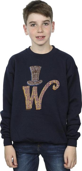 Actual product image Willy Wonka & the Chocolate Factory Boys W Logo Hat Sweatshirt (152, 158)