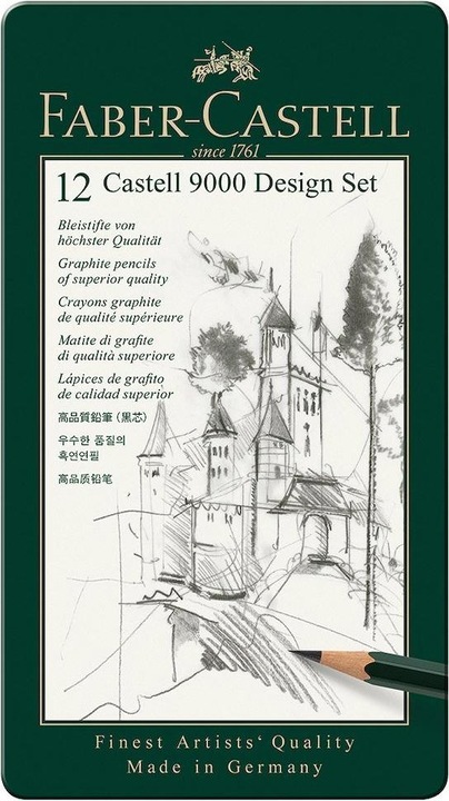 Actual product image Faber-Castell Pencil Castell 9000 (2H, 12 x)