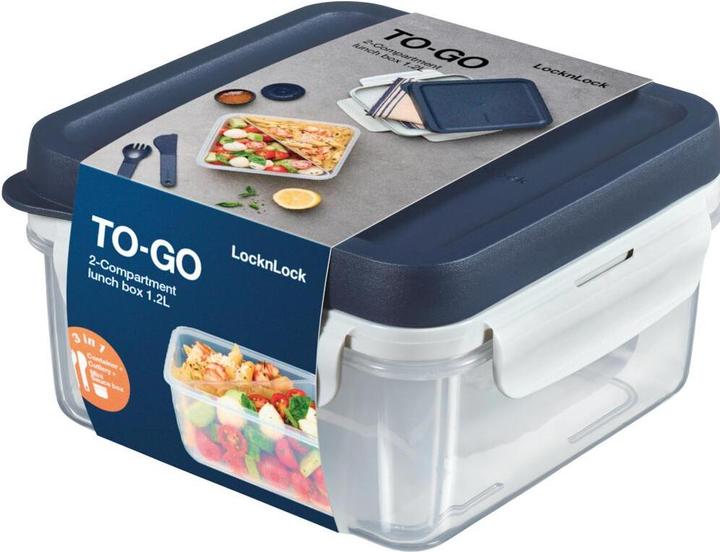 Image du produit Lock & Lock Lunchbox ToGo 1,2 l avec couverts et insert