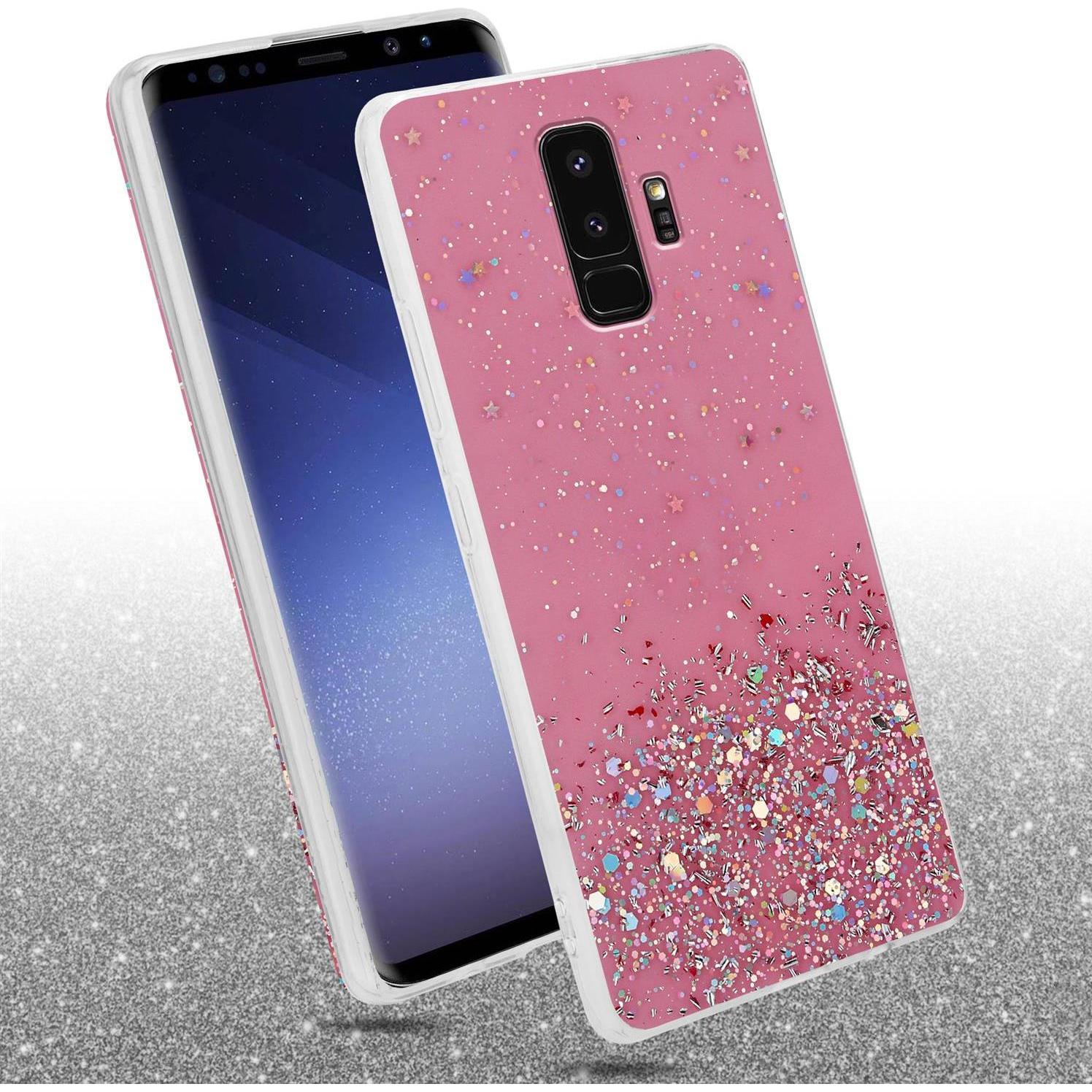 Thumbnail - Cadorabo TPU Cover funkelnder Glitter (Samsung Galaxy S9+), Smartphone Hülle, Rosa
