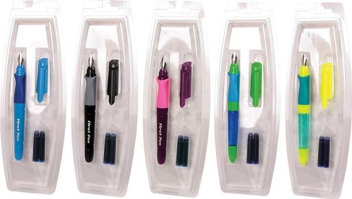 Actual product image Cresco First Pen Füllfederhalter + 2 Display Box Mix-Patronen (Dark Blue, 1x)