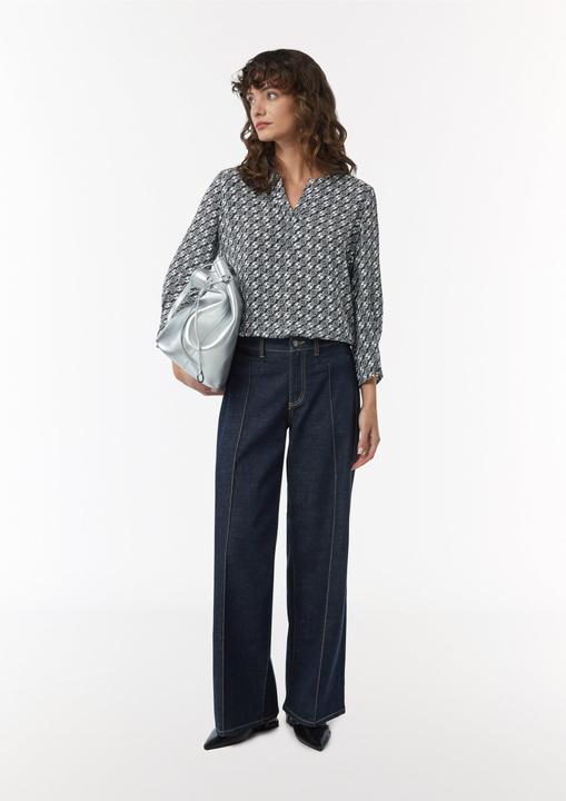 Produktbild Comma Bluse Crêpe-Bluse mit Icon-Muster (34)
