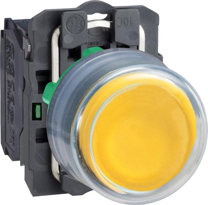 Actual product image Schneider Electric Pushbutton, +silicone cap, yellow, 1S, XB5AP51