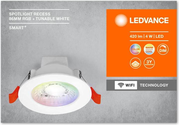 Produktbild Ledvance Smart Recess Downlight Tw And Rgb (400 lm)