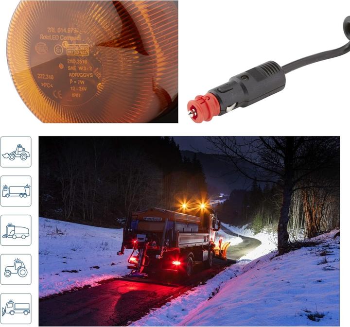 Actual product image Hella Rotating beacon LED for JOHN DEERE
