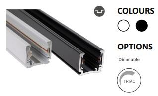 Produktbild Powergear Mini 1PH 1 Schiene 230V Schwarz 2 meter