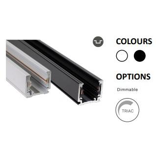 Powergear, Accessori per illuminazione, Mini 1PH 1 Schiene 230V Schwarz 2 meter