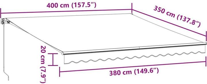 Immagine prodotto vidaXL Einziehbare Markise (4 m)