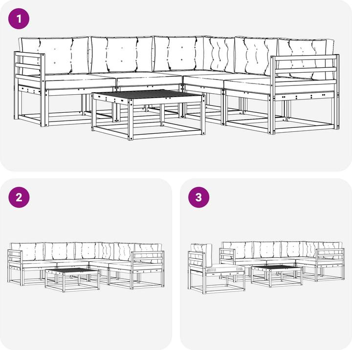 Produktbild vidaXL Gartenmöbel Set