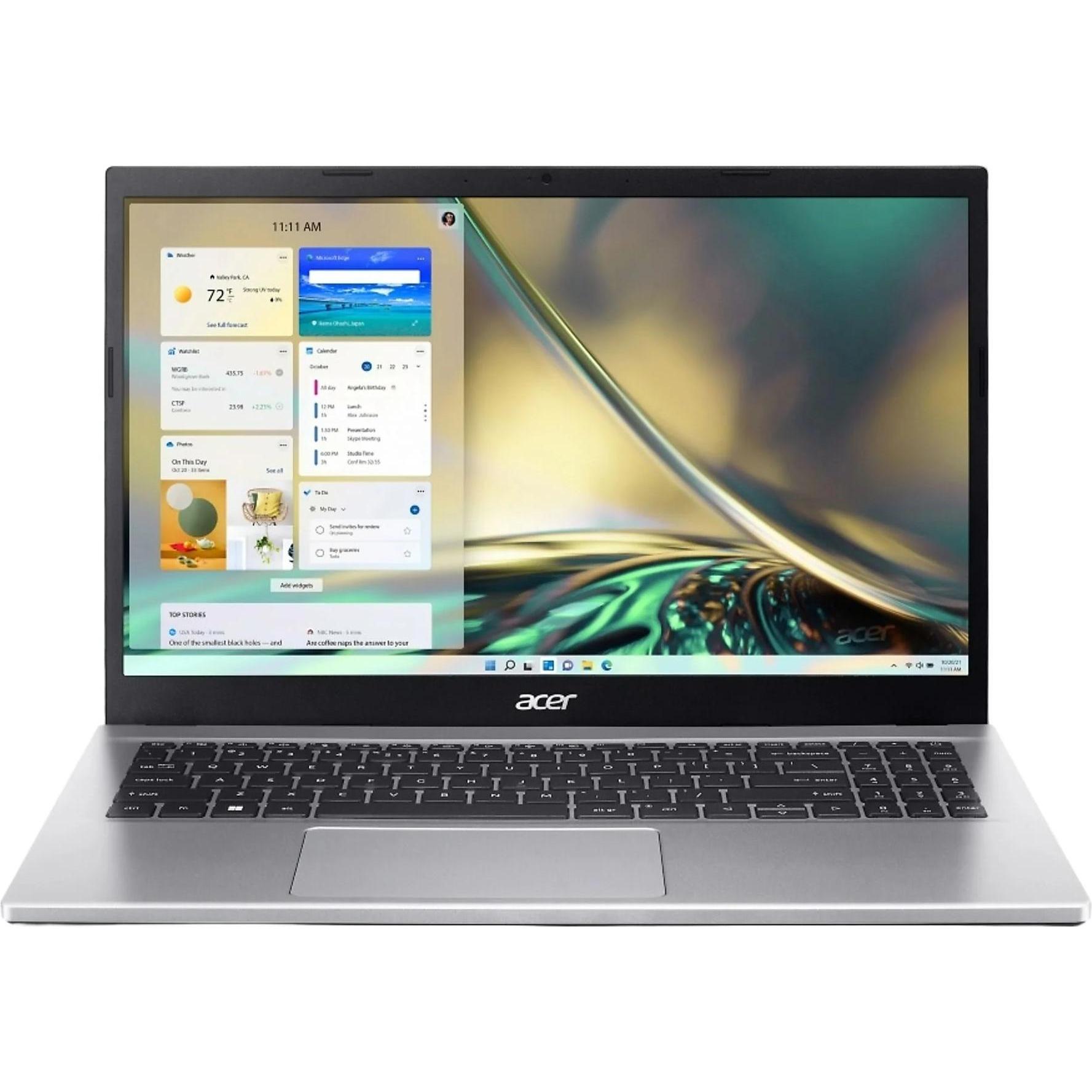 Acer 15 A315-44P-R529 (15.60", AMD Ryzen 5 5500U, 8 GB, 512 GB, Eng. Int.), Notebook, Silber