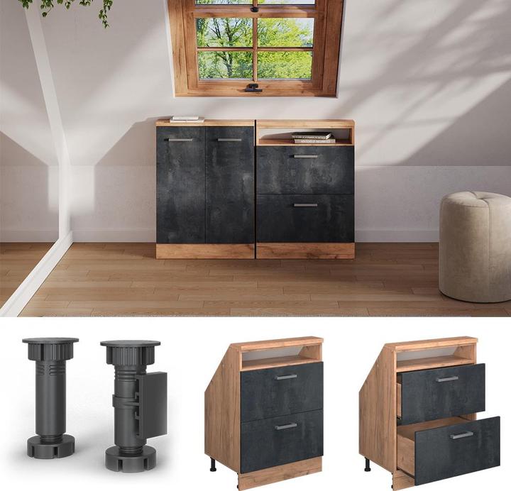 Produktbild Vicco Küchenschrank für Dachschrägen R-Line (60 x 46 x 81.60 cm)