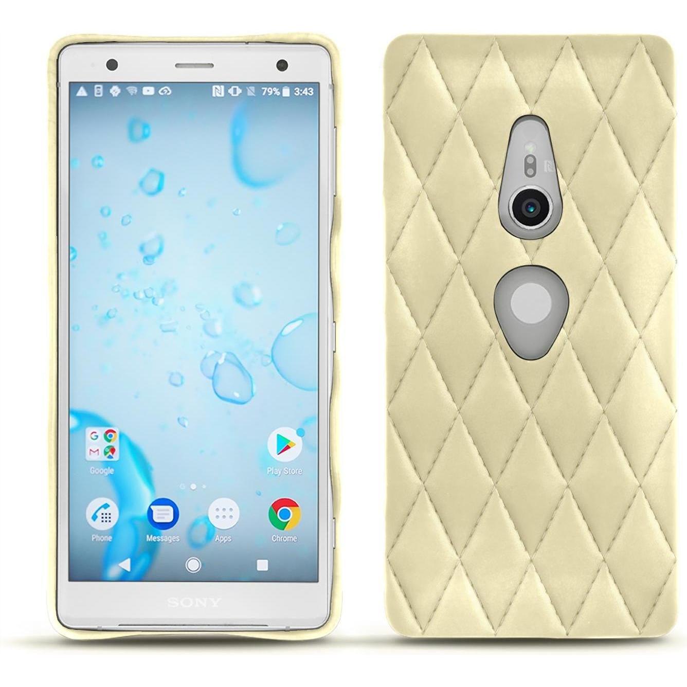 Thumbnail - Noreve Lederschutzhülle (Sony Xperia XZ2), Smartphone Hülle, Beige