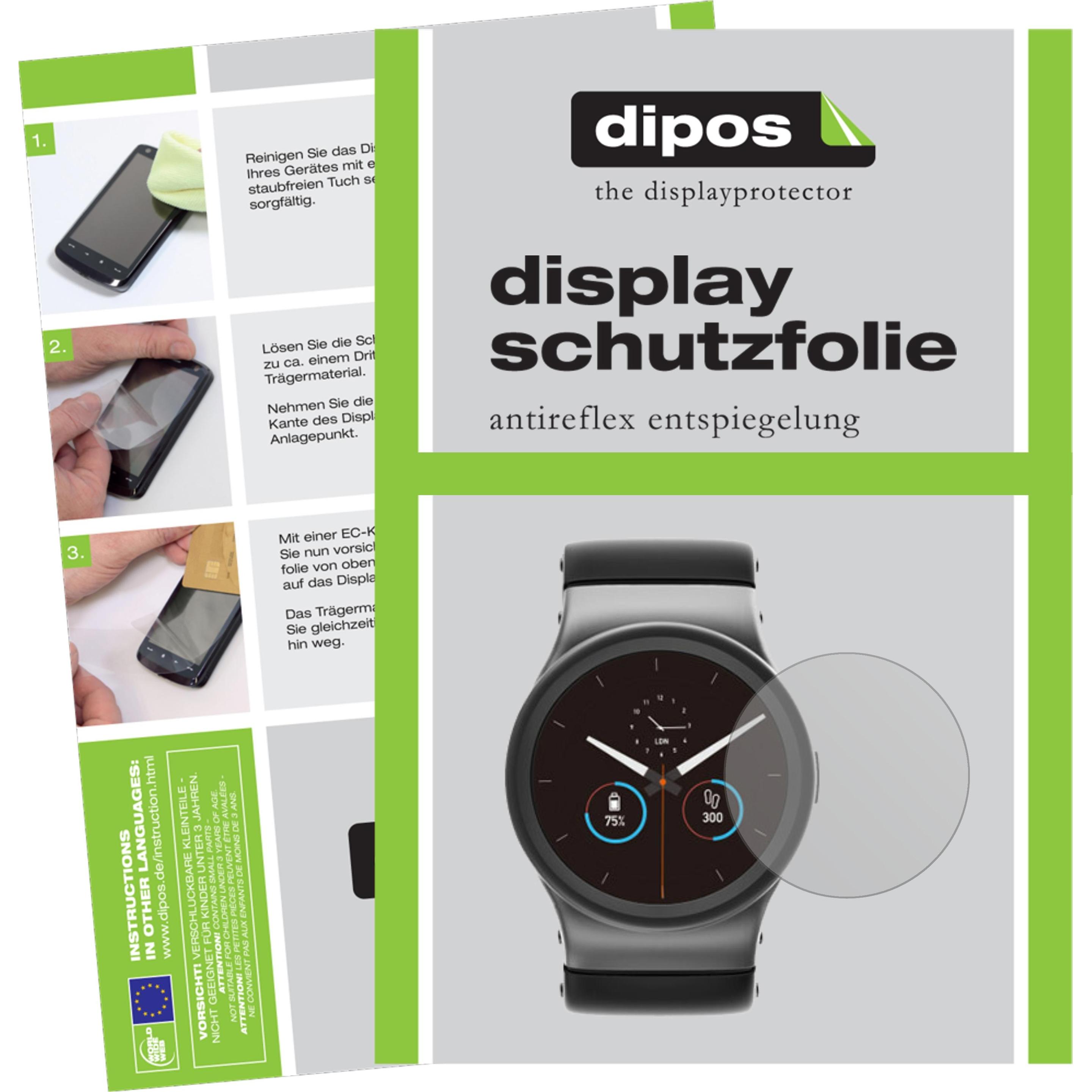 Dipos Displayschutzfolie Antireflex, Smartwatch Schutzfolie, Transparent