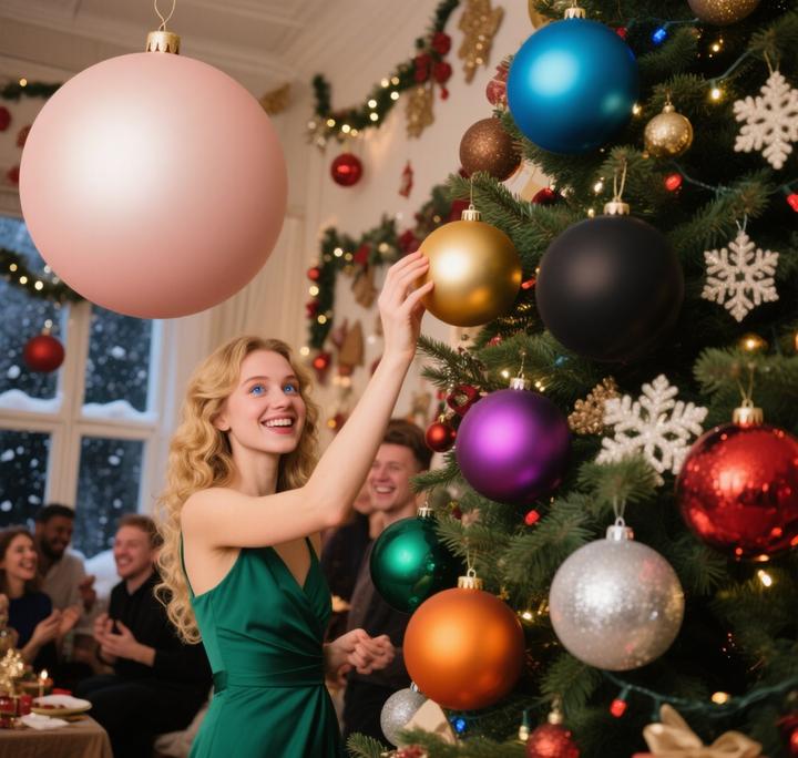 Image du produit Relaxdays - Weihnachtskugeln 50er Set, Dunkelgrün/ Silber (50-pièce)