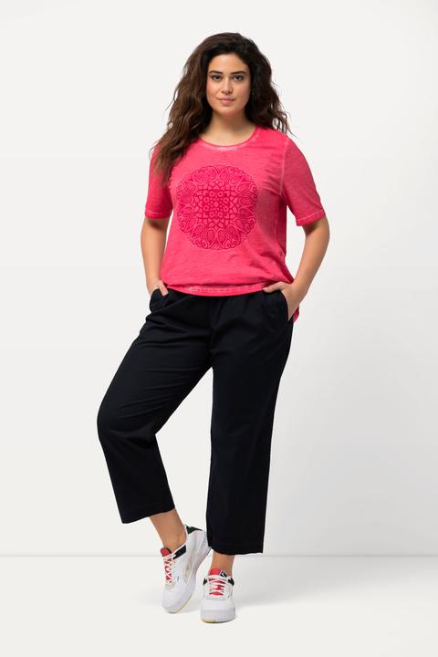 Produktbild Ulla Popken 7/8-Chinohose Ruby, Elastikbund, weites, gerades Bein (50)