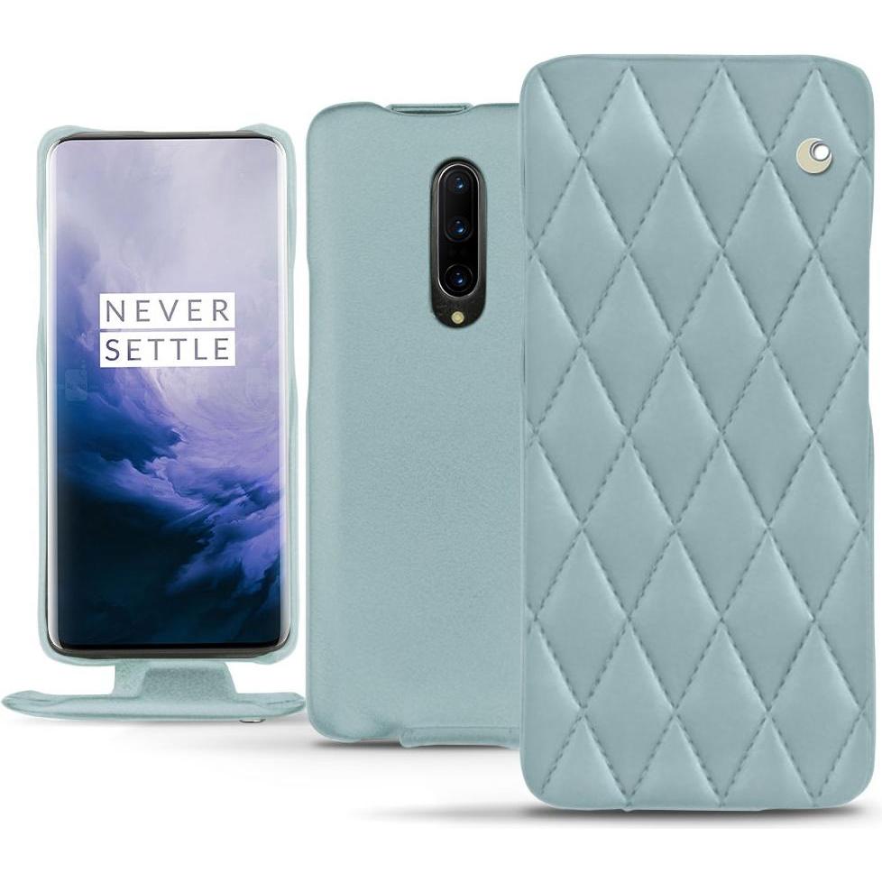 Noreve Lederschutzhülle vertikal (OnePlus 7 Pro), Smartphone Hülle, Blau