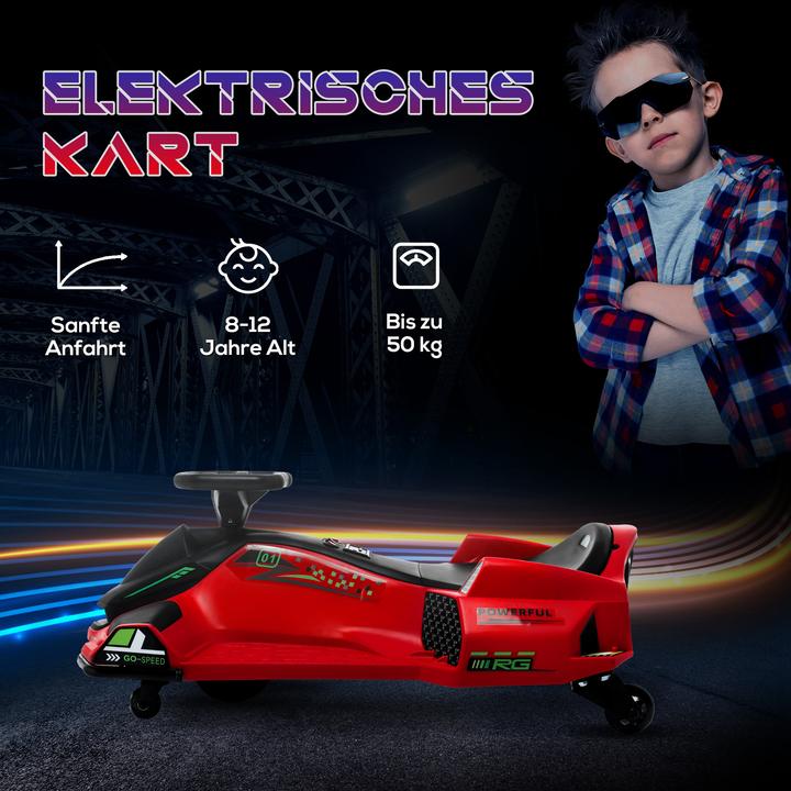 Actual product image Homcom Kinder Elektro Gokart Kunststoff, Metall Rot