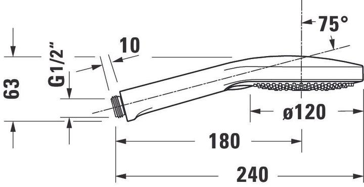 Nutritional values and ingredients Duravit hand shower 3jet Click! 120 MinusFlow, UV065201 (3 Beam types, 9.50 l/min)