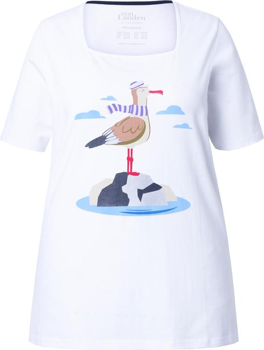 Produktbild Ulla Popken T-Shirt, Möwe, Classic, Carree-Ausschnitt, Halbarm (50, 52)