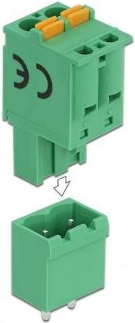 Produktbild Delock Terminalblock Set für Platine 2 Pin 5,08 mm Rastermass vertikal