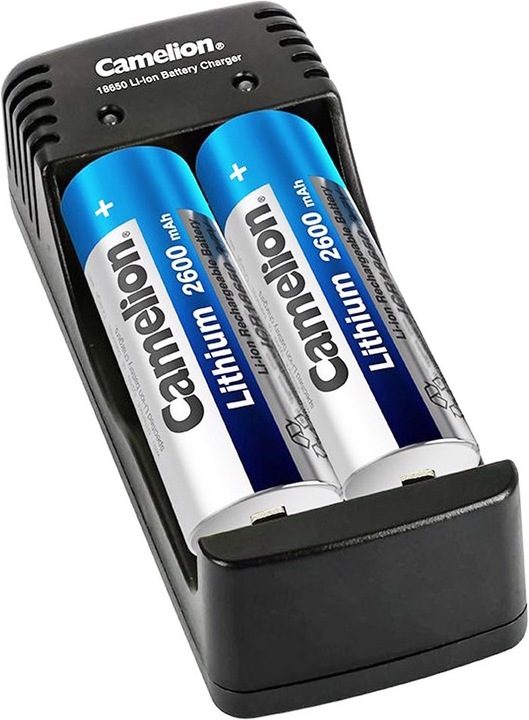 Produktbild Camelion Ladegerät inklusive Micro USB Ladekabel passend für 1 oder 2 Li-ion Akku 18650er (Ladegerät ohne Akku)