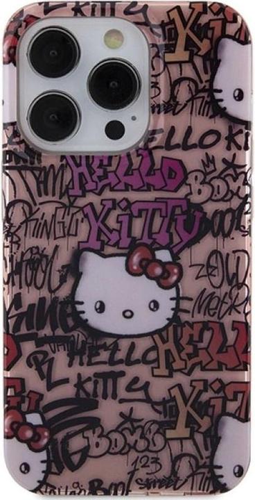 Produktbild Hello Kitty HKHCP15XHDGPTP iPhone 15 Pro Max 6.7" różowy/pink hardcase IML Tags Graffiti (Apple iPhone 15 Pro Max)