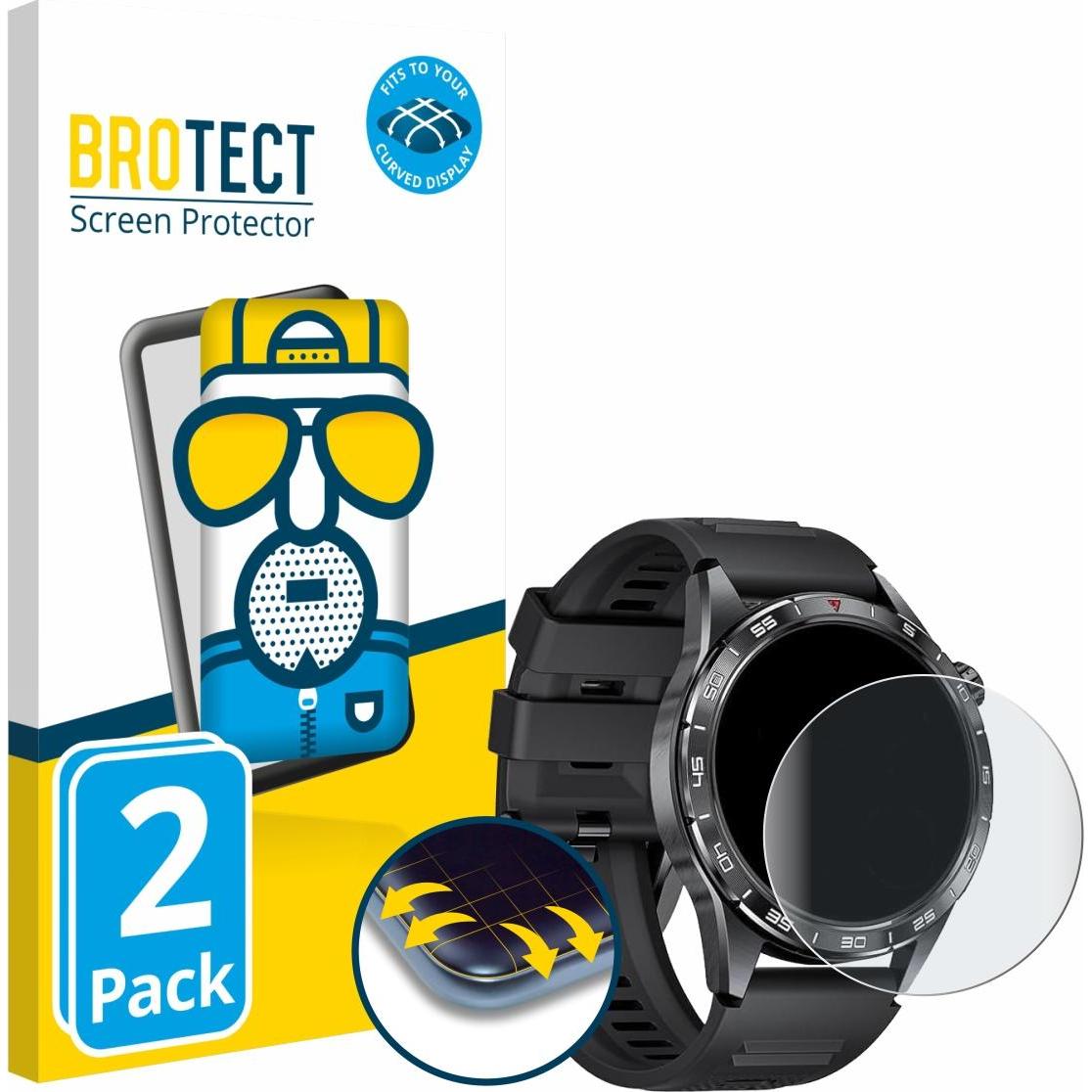 BROTECT Fullscreen Schutzfolie Displayschutz Folie Matt Entspiegelungsfolie, Smartwatch Schutzfolie, Grau