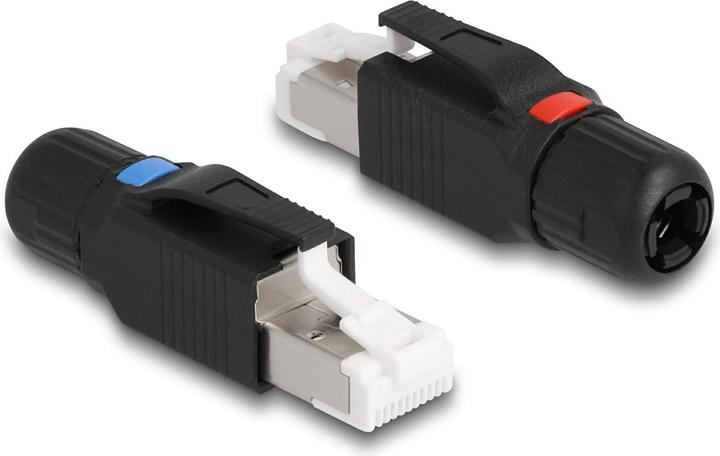 Delock Stekker RJ45 Cat.6A 1 stuk, Zwart (Stekker netwerkkabel)