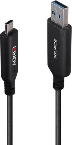 Actual product image Lindy 10m USB 3.2 Gen 2 & DP 1.4 Type C Hybrid Cable (10 m, USB 3.2 Gen 1, 60 W)