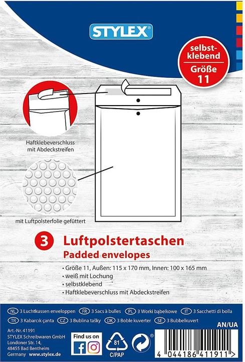 Stylex Luftpolstertasche Gr11 ws 3St (3 x)