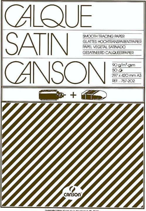 Actual product image Canson Transparent paper pad, DIN A3, 90 g/sqm (A3, Plain, No binding)